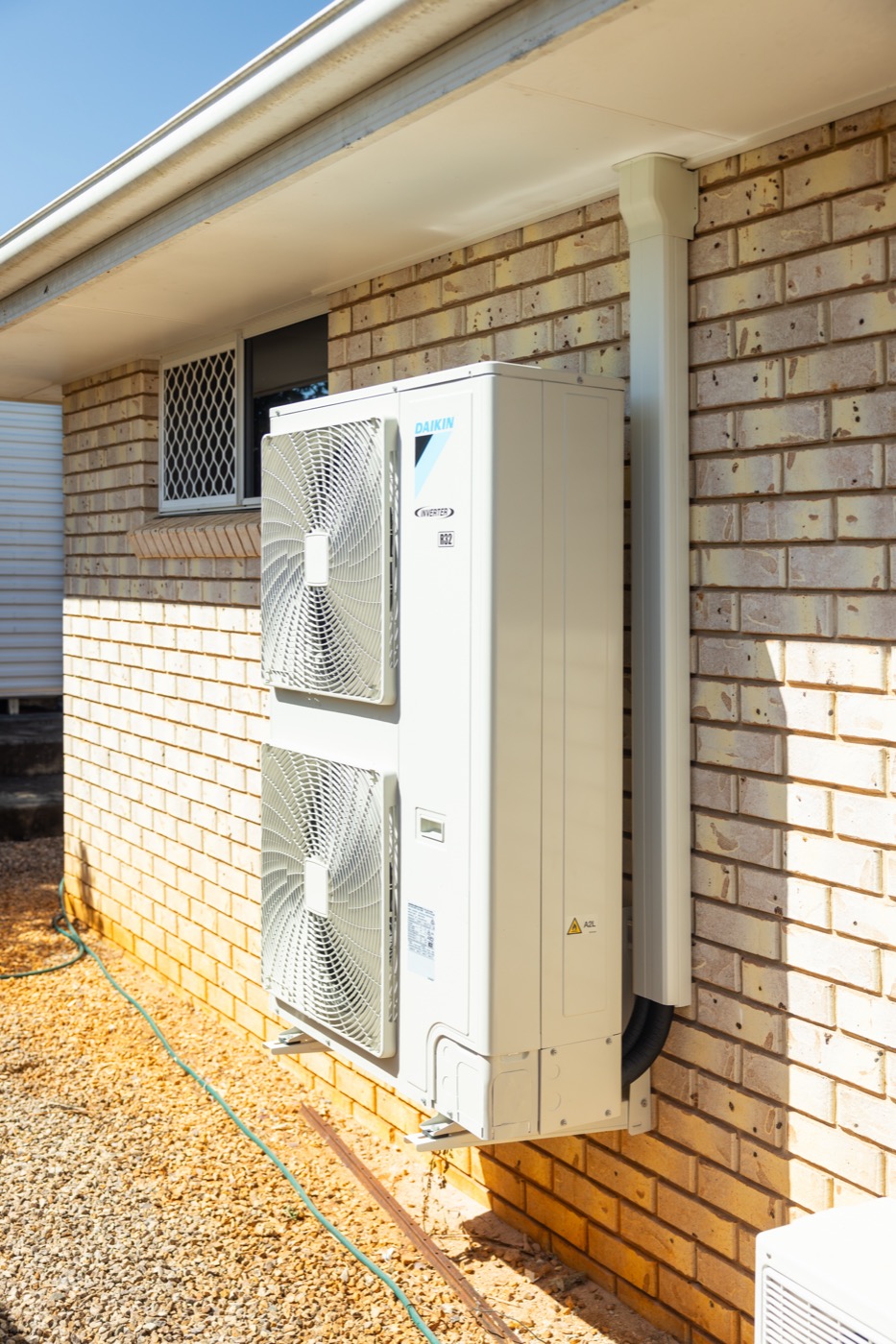Split system outdoor unit installation